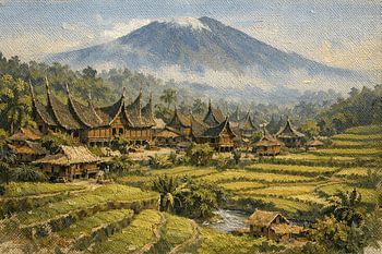 Village traditionnel de Pariangan, Sumatra occidental, Indonésie – Paysage culturel d'inspiration culturelle