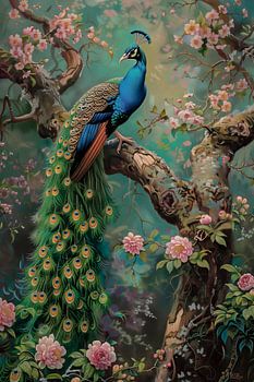 Peacock painting