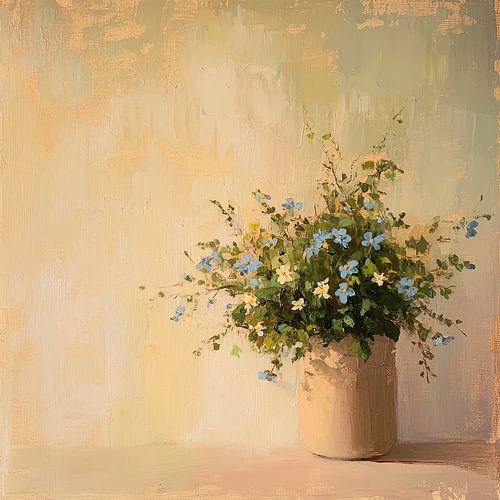 Vergeet-mij-nietjes in pot