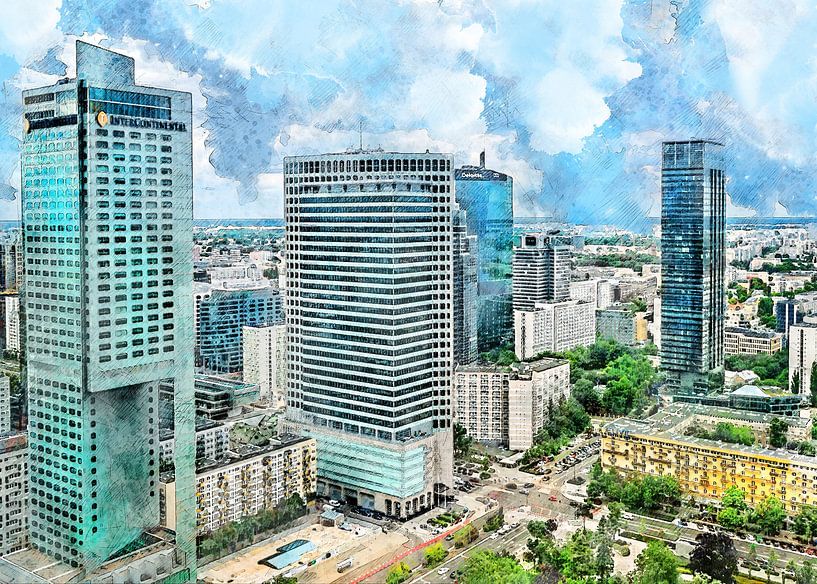 Warsaw watercolor art #warsaw by JBJart Justyna Jaszke