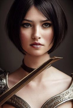 Portrait of a lady warrior