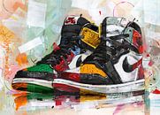 Nike air Jordan 1 retro high schilderij van Jos Hoppenbrouwers thumbnail