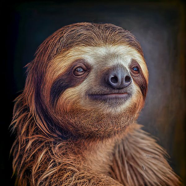 Portrait eines Faultier Illustration von Animaflora PicsStock