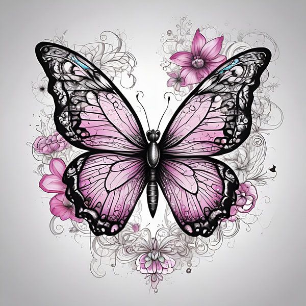 Pinke Pracht: Der Schmetterling als Kunstwerk der Natur von ButterflyPix