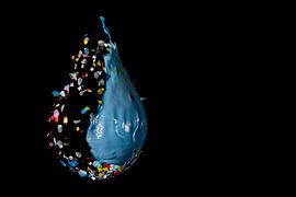 Ballon à grande vitesse avec confettis sur Marian Roest