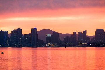 Orange Reflections - San Diego Harbor