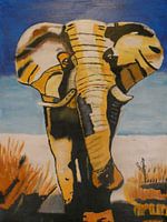 A colourful elephant