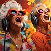 Singing Grannies in Pop Art by Beeld Creaties Ed Steenhoek | Photography and Artificial Images