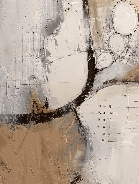 Modern and abstract in earth tones by Japandi Art Studio
