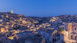 Coucher de soleil sur Matera illuminée