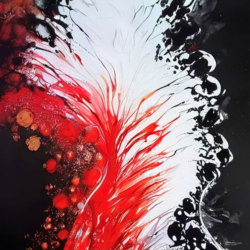 painting van alcohol ink en acryl