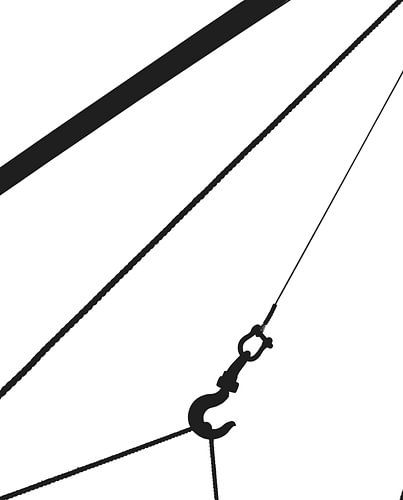 Seile mit einem Haken.