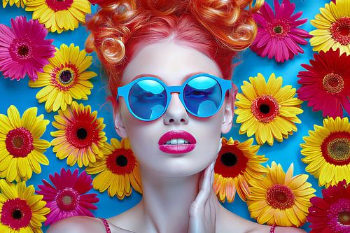 schilderachtig digitaal bloemenportret