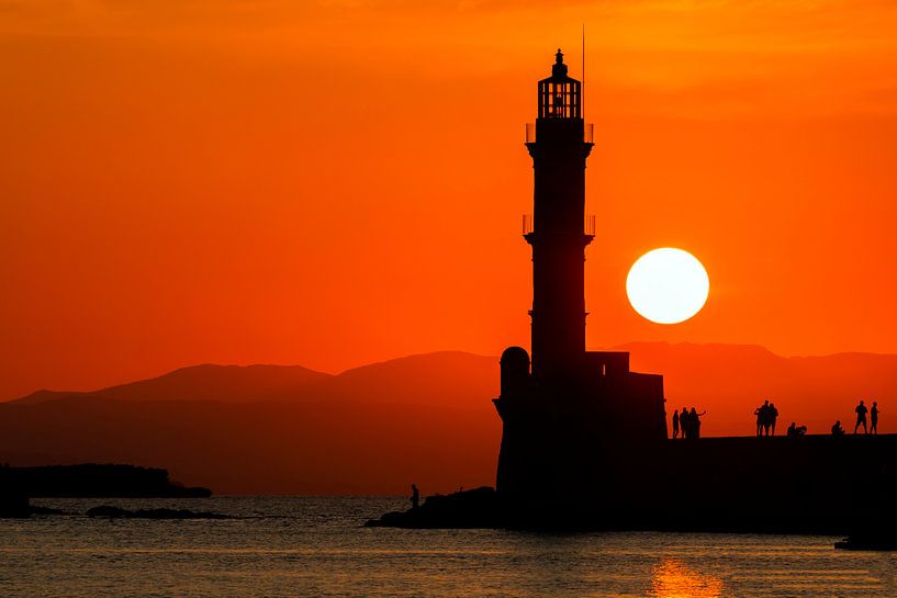 Leuchtturm bei Sonnenuntergang von Jimmy van Drunen