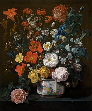 Bloemen in een Chantilly vaas, Louis Tessier