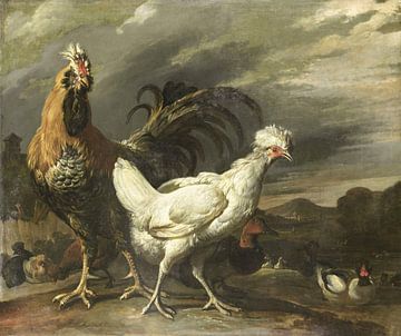 Cock, a Hen and other Poultry, Pieter Jansz. van Ruyven