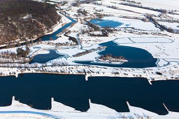 Aerial view of Grebbeberg with the Koningstafel