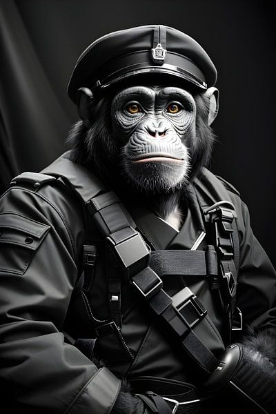 Chimpanzee army funny by Ayyen Khusna