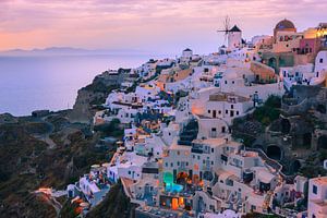 Coucher de soleil Oia, Santorin, Grèce