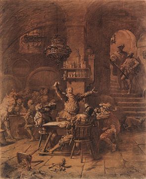 Auerbach's kelder, EDUARD VON GRÜTZNER, 1885 van Atelier Liesjes