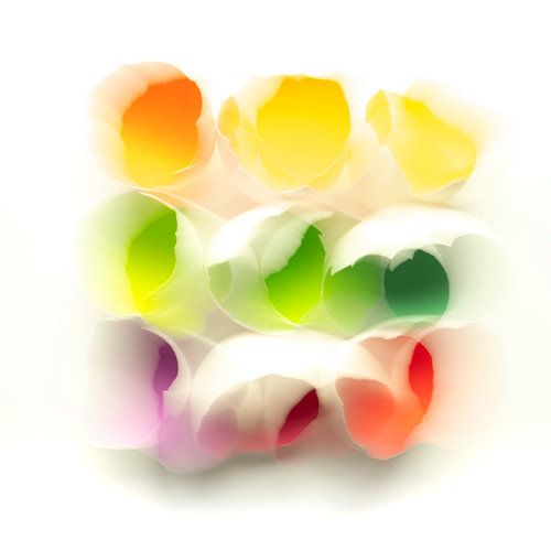 Regenboog kleuren in long exposure abstracte fotografie van Christa Stroo fotografie