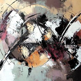 Abstrait - Symphonie d'éclats monochromes sur Peinture Abstraite