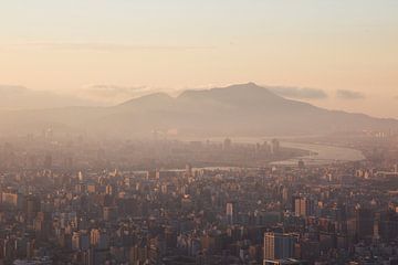 Uitzicht over Taipei vanaf het 101 gebouw van Elyse Madlener
