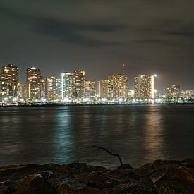 The skyline of Honolulu and Waikiki. by Jaap van den Berg