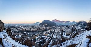 Salzburg Stadtpanorama im Winter
