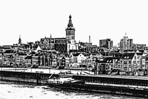 Skyline Nijmegen aan de Waal