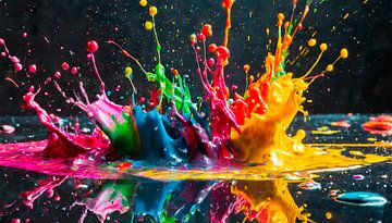 Kleurrijke vloeibare kleuren van Mustafa Kurnaz