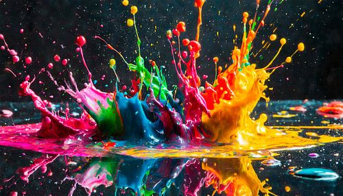 Kleurrijke vloeibare kleuren