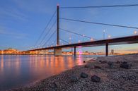 Oberkasseler bridge in Dusseldorf van Michael Valjak thumbnail