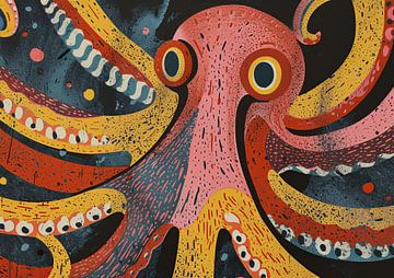 Octopus | Cephalopod Riddle van Kunst Kriebels