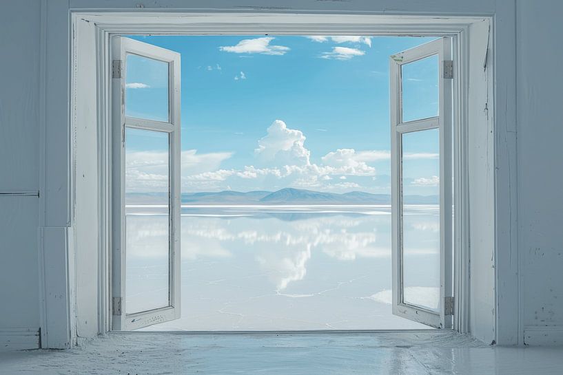 Window view of the salt lake by Poster Art Shop