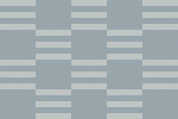 Dambordpatroon. Moderne abstracte minimalistische geometrische vormen in blauw en grijs 31 van Dina Dankers