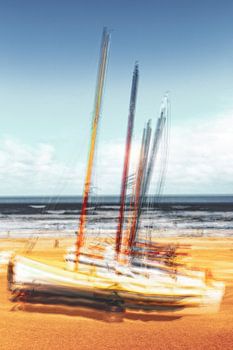 Segelboote, abstrakt