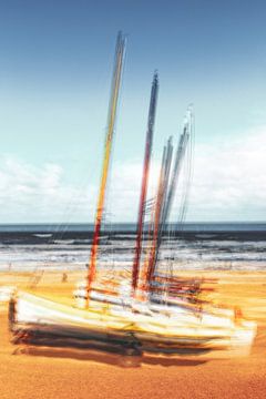 Sailboats, abstract by Yanuschka Fotografie | Noordwijk