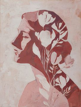 Flowering from Within - Female Portrait with Floral Soul