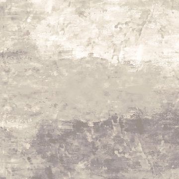 Abstraction de l'aube en gris chaud beige sur Mad Dog Art