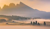 Sonnenaufgang auf der Seiser Alm von Henk Meijer Photography Miniaturansicht