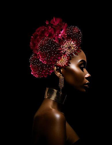 La beauté avec des fleurs