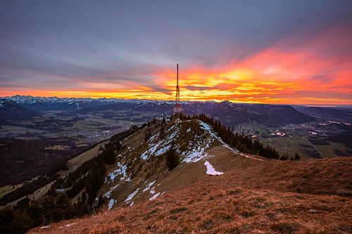 Zonsondergang op de Grünten