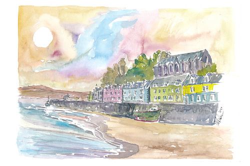 Portree Isle of Skye Hébrides intérieures avec son front de mer coloré