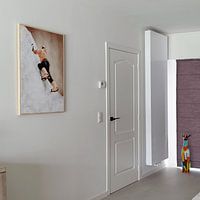 Klantfoto: bergbeklimmer klimsport kunst #bergbeklimmer #klimmen #sport van JBJart Justyna Jaszke, als ArtFrame