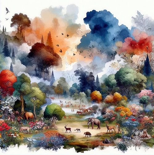 Landschaft in Aquarell 3
