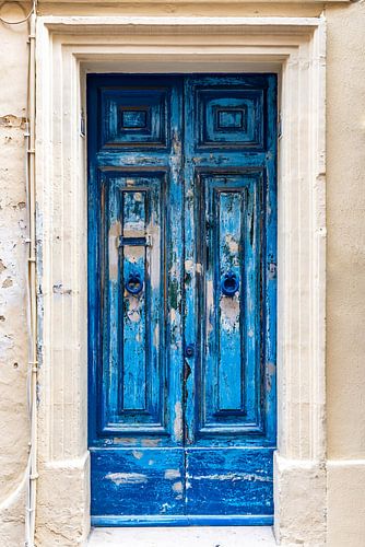 Blue entrance door