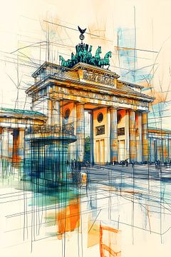 Brandenburger Tor, Berlijn van Guido Schulte - Sign The Times