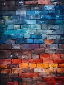 Kleurrijke stenen muur van drdigitaldesign