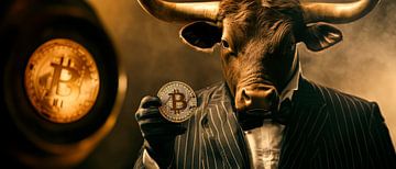 Bullenmasken-Bitcoin-Trader von Poster Art Shop